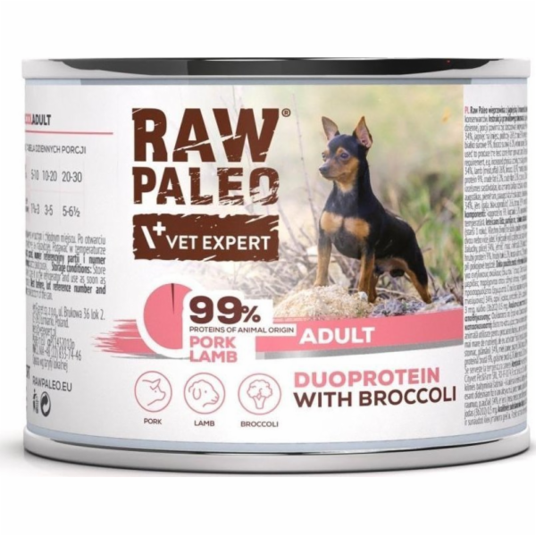 VETEXPERT Raw Paleo Duoprotein Pork & Lamb Adult - vlhké ...