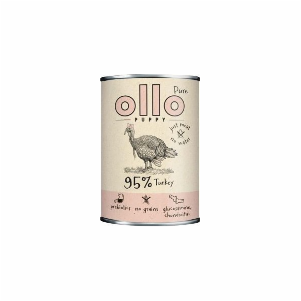 OLLO Puppy Pure Krůtí Mono - mokré krmivo pro psy - 400 g