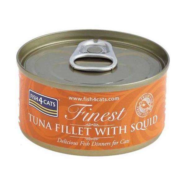 FISH4CATS Tuna fillet with squid - mokré krmivo pro kočky...
