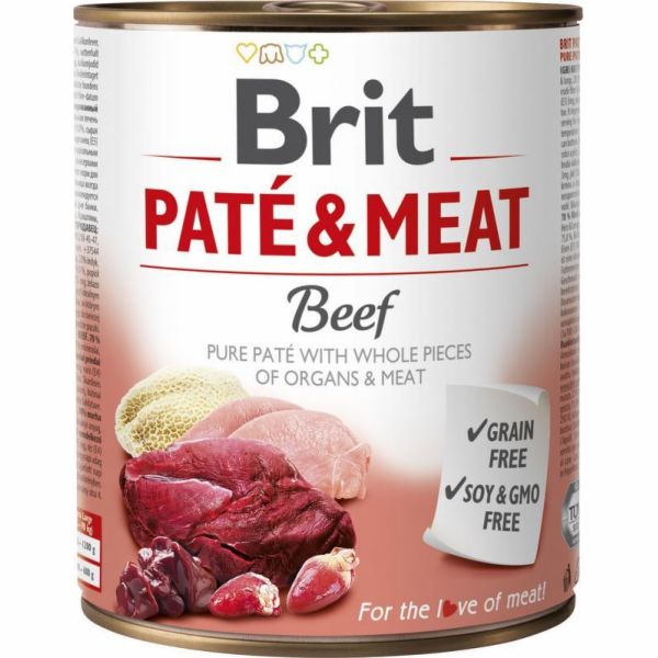 BRIT Paté & Meat s hovězím masem - mokré krmivo pro psy -...