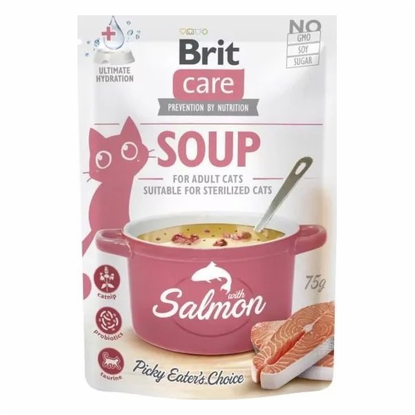 BRIT Care Soup Salmon - polévka pro kočku - 75g