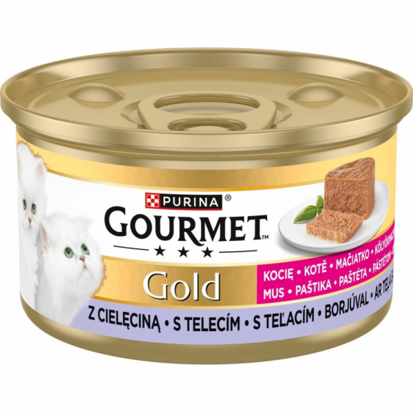 PURINA Gourmet Gold Kitten Veal mousse - mokré krmivo pro...