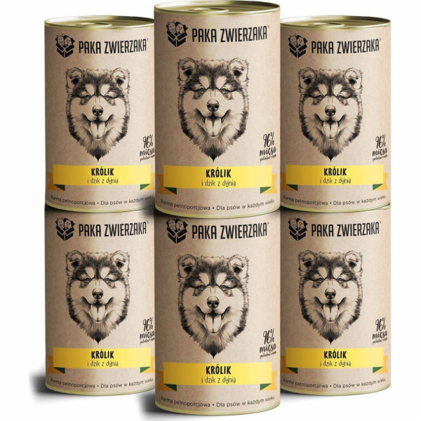 PAKA ZWIERZAKA Rabbit and boar with pumpkin - vlhké krmiv...