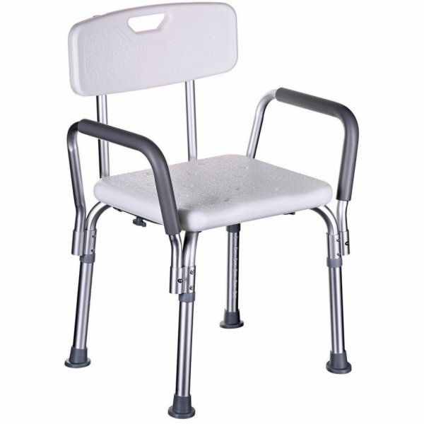 Sprchová židle s opěradlem a područkami