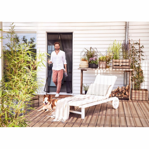 Tesa Insect stop Magnetvorhang f. Tür XL 1,2x2,4m anthrazit