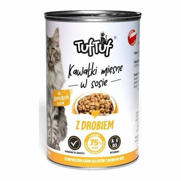 TufTuf Tuf Tuf kousky masa s drůbežím masem pro kočky kon...