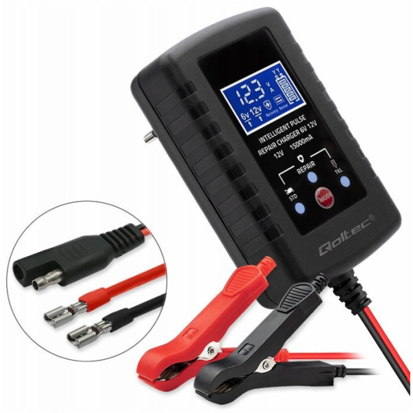 Qoltec Automatická nabíječka baterií AGM GEL STD 6V/12V |...