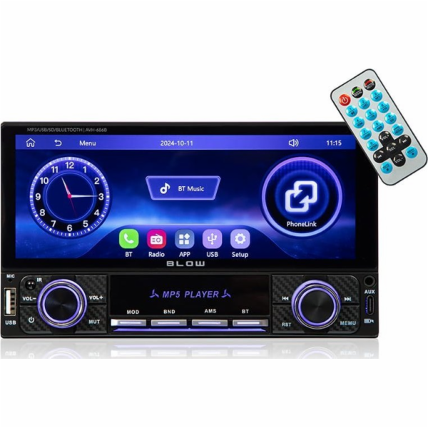 BLOW AVH-686B 2DIN 7palcové autorádio s RDS, MP3/USB/micr...