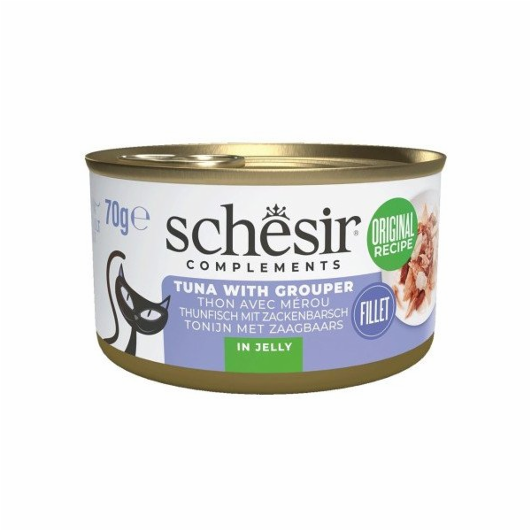 SCHESIR Tuna with grouper in jelly - mokré krmivo pro koč...