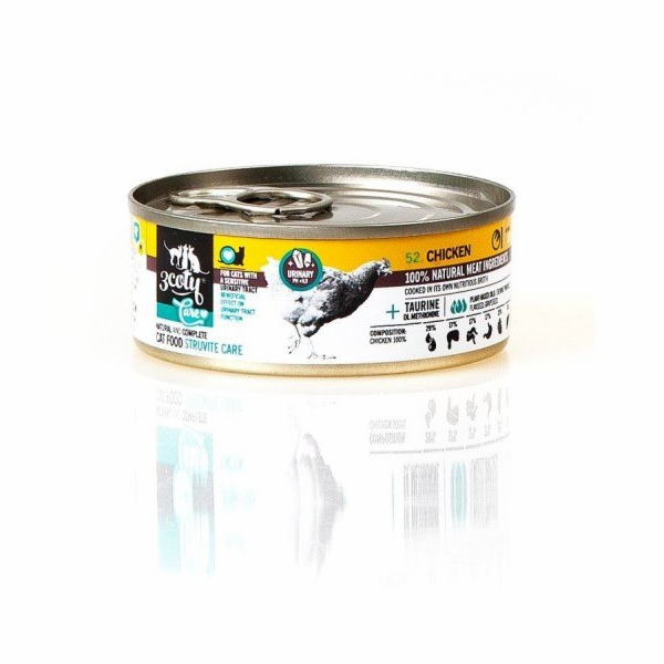 3COTY Chicken Struvite care - mokré krmivo pro kočky - 80g