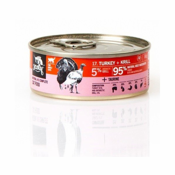3COTY Turkey with krill - mokré krmivo pro kočky - 80g