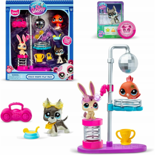 Tm Toys Sada 3 figurek Littlest Pet Shop G7 S3 Disco