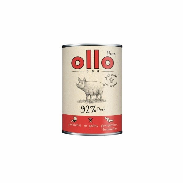 OLLO Pure Pork - vlhké krmivo pro psy - 850g