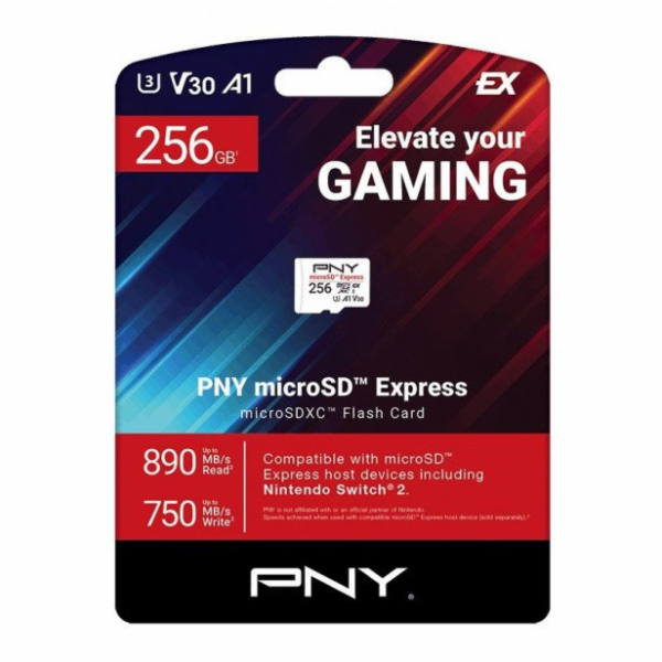 PNY Paměťová karta MicroSD Express 256GB P-SDU256P31880EX...