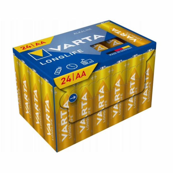 Varta Longlife Batterie LR06 Box, AA (Mignon) (24 Stück)