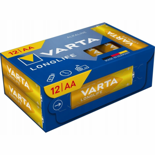 Varta Longlife Batterie LR06 Box, AA (Mignon) (12 Stück)