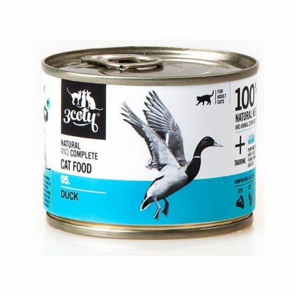 3COTY 180. Duck Mono - mokré krmivo pro kočky - 180g