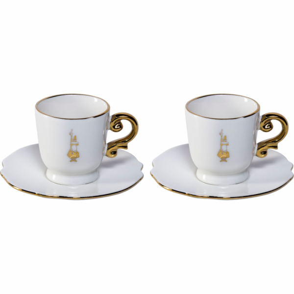 Bialetti Set 2 Tassen inkl. Untertassen Pure Gold
