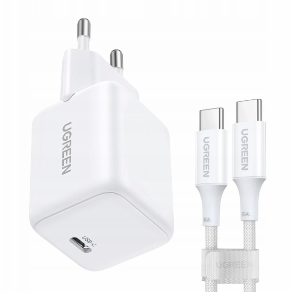 NABÍJEČKA UGREEN X513 30 W GAN 1X USB-C + KABEL USB-C 1 M...