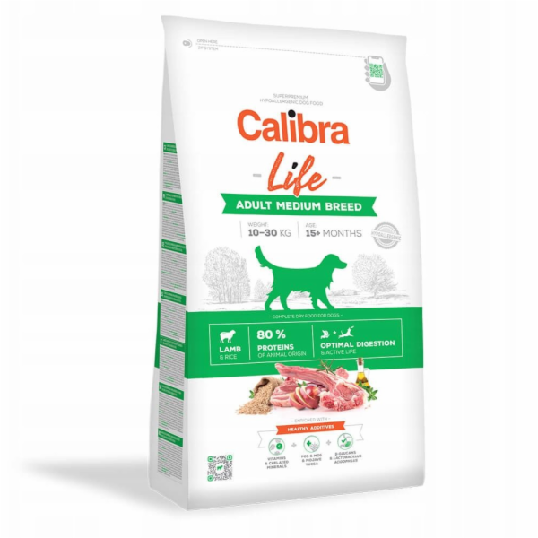 CALIBRA Dog Life Adult Medium Breed Lamb - suché krmivo p...