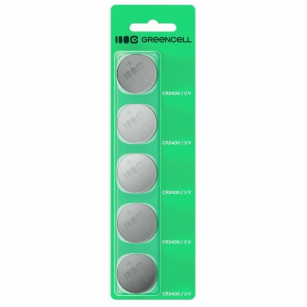 Green Cell 5x knoflíkové baterie CR2430