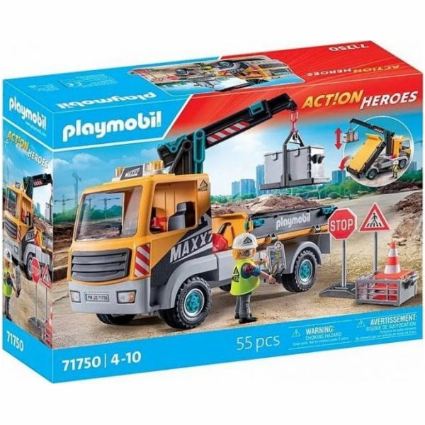 Playmobil Action Heroes 71750 Stavební vůz s jeřábem Figurka