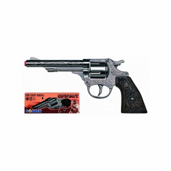 Pulio Kovbojský revolver 8 ran kovový GONHER 80/0