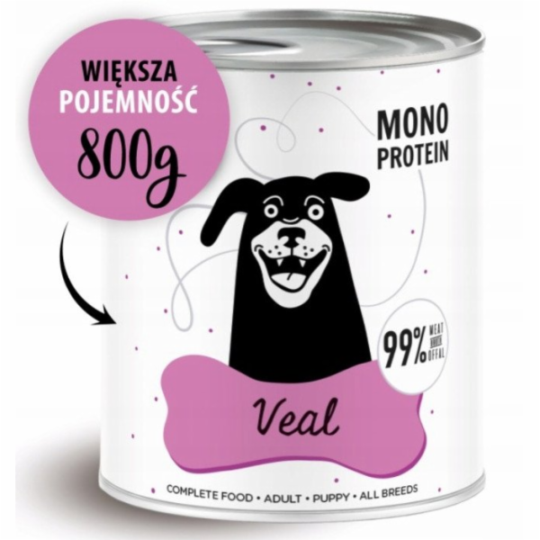 PAKA ZWIERZAKA Pepe Veal - vlhké krmivo pro psy - 800g