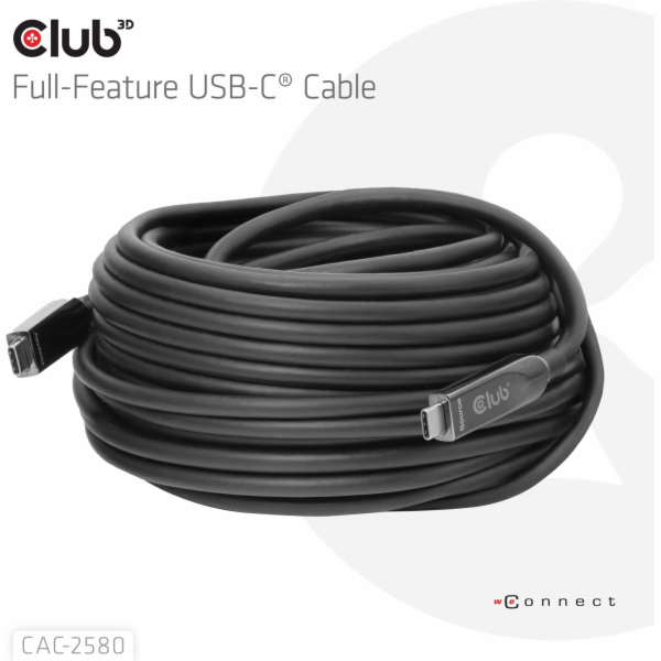 Club3D Kabel USB-C, 10 Gbps, 4K120Hz, 8K60Hz, 60W, Bi-dir...