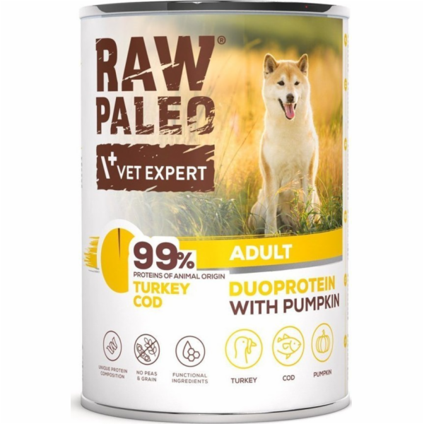 VETEXPERT Raw Paleo Duoprotein Turkey & Cod Adult - vlhké...