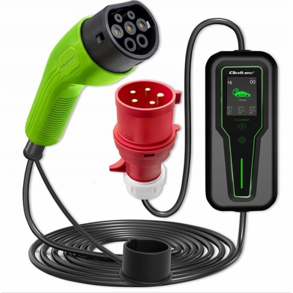 Qoltec Mobilní nabíječka pro elektromobil EV s regulací 2...