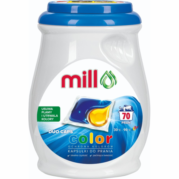 MILL PROFESSIONAL 3-komorové barevné mycí kapsle 70 ks.