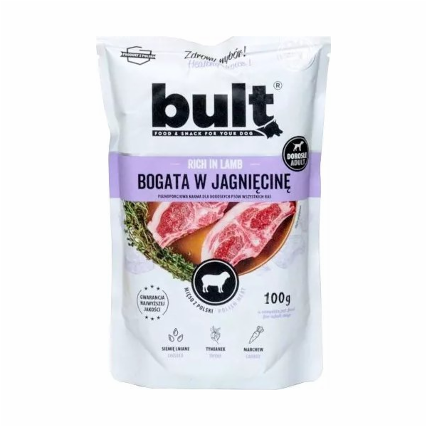 BULT Rich in lamb - vlhké krmivo pro psy - 100g