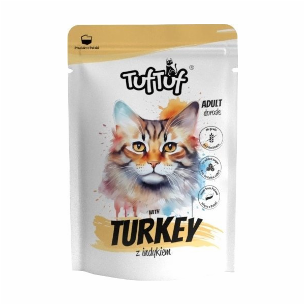 TUF TUF with turkey - mokré krmivo pro kočky - 300g