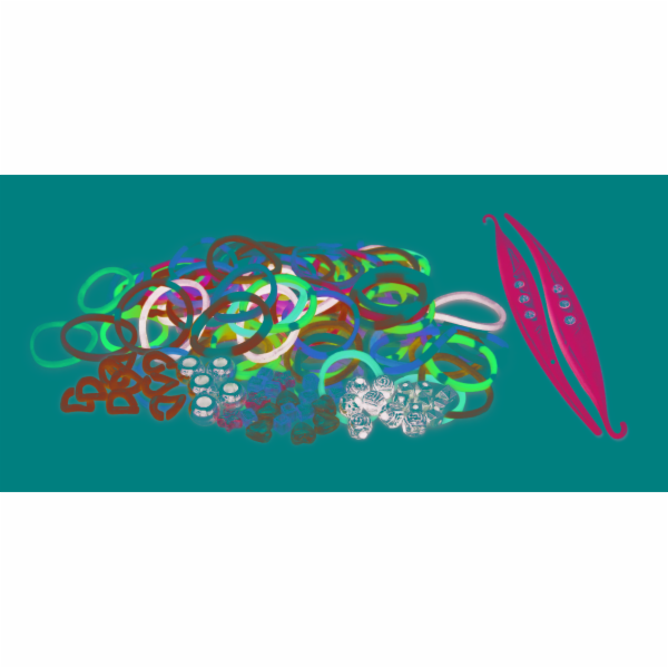 TASIA - Sada na výrobu náramků z gumiček - 700 ks bez latexu