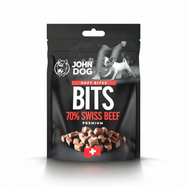 JOHN DOG Soft Bites Bits Beef 70% - pochoutka pro psy - 100g
