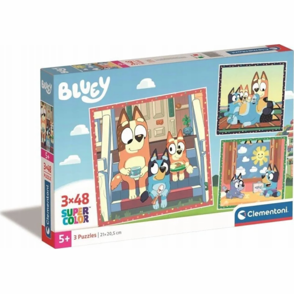 Clementoni - Puzzle 3x48 Square Bluey