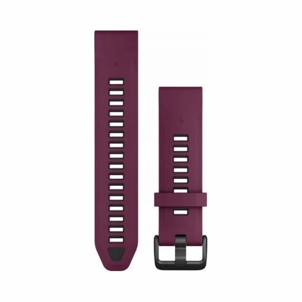 Řemínky QuickFit® 20 Watch Bands, Merlot/Graphite Silicone