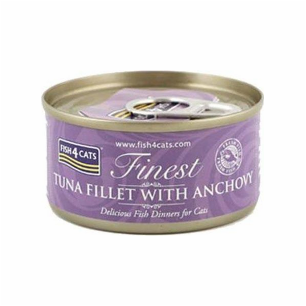 FISH4CATS Tuna fillet with anchovy - mokré krmivo pro koč...