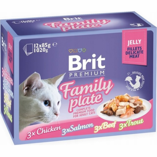 BRIT Premium Family Plate Filety v želé mix příchutí - mo...