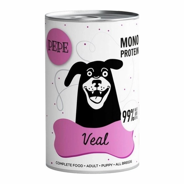 PAKA ZWIERZAKA Pepe Veal - vlhké krmivo pro psy - 400g