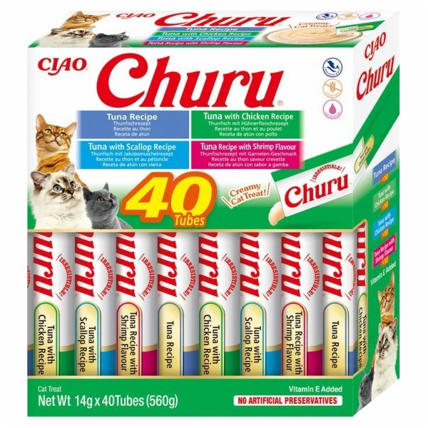 INABA Churu Variety box Tuna with seafood - pamlsek pro k...