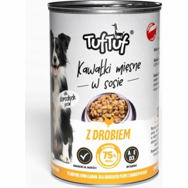 TufTuf Tuf Tuf kousky masa s drůbežím masem pro psy konze...