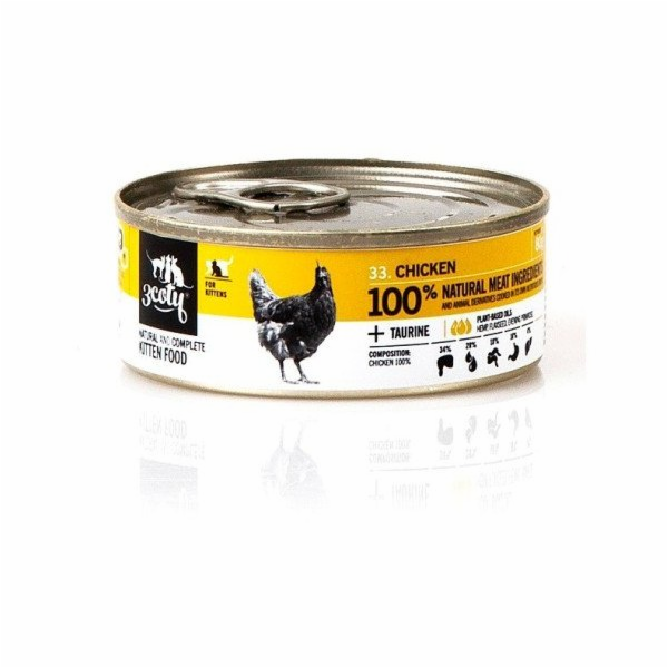 3COTY Chicken For kittens - mokré krmivo pro kočky - 80g