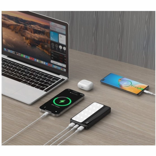 Rebeltec Powerbanka P10 LCDPD 10 000mAh s lampou a silným...