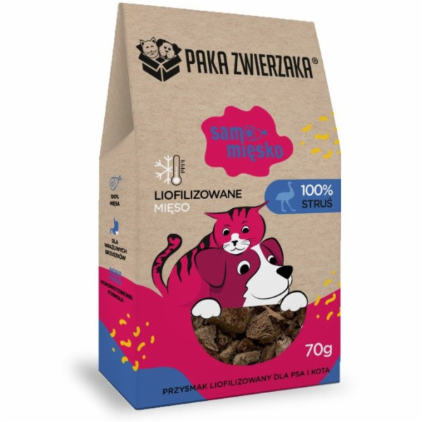 PAKA ZWIERZAKA Samo Mięsko Ostrich - pamlsek pro psa - 70g