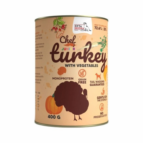 SYTA MICHA Chef Turkey with vegetables Junior - vlhké krm...