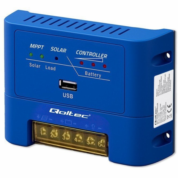Qoltec MPPT 15A solární regulátor nabíjení pro napájení D...