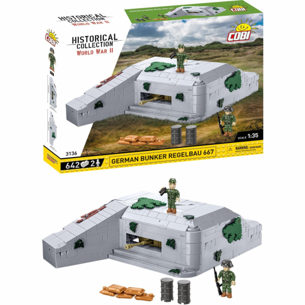 Cobi Klocki Německý bunkr Regelbau 667 bloků 642 bloků