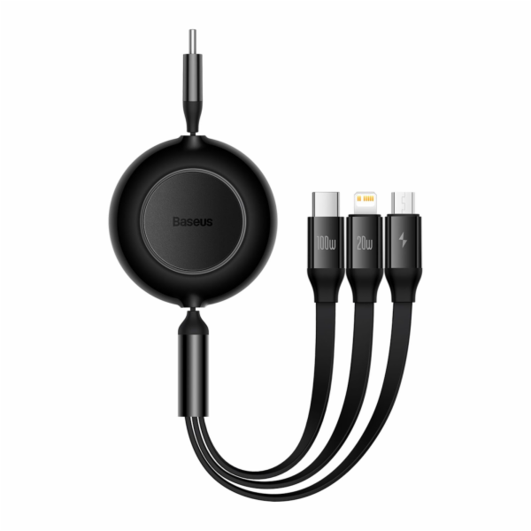 Baseus USB-C - USB-C + microUSB + Lightning kabel 1,1 m č...